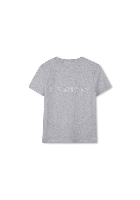 T-Shirt Grigio Melange Con Logo 4G GIVENCHY KIDS | H30729A01